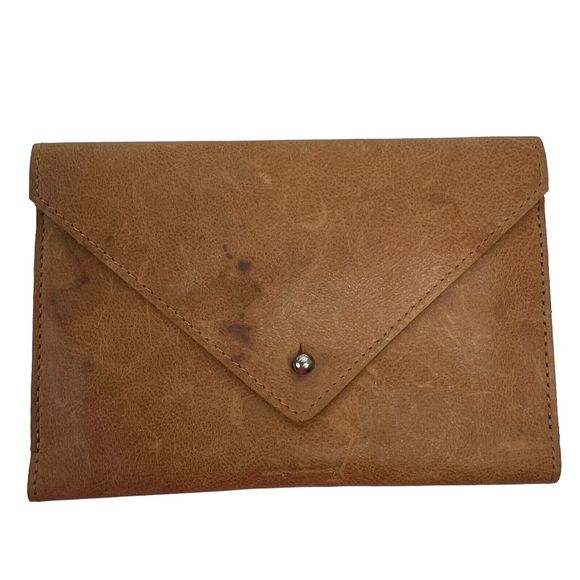 Hearth & Hand Handbags - Hearth & Hand with Magnolia Envelope Style Flap Leather Wallet Brown Clutch